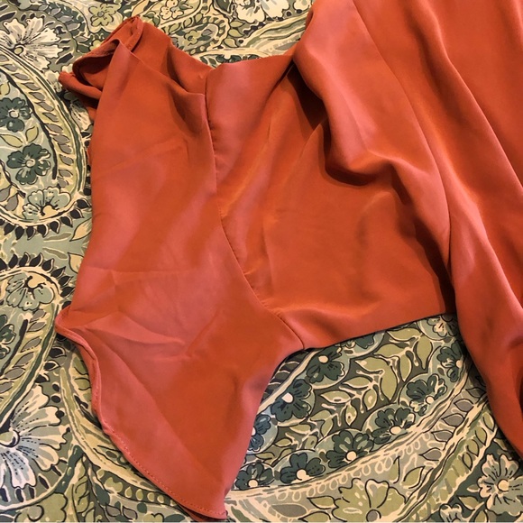 RUFFLE ROBE - TERRACOTTA - Picture 6 of 8